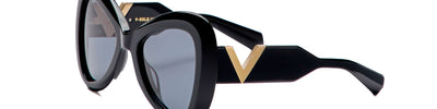 VALENTINO V-GOLD-III VLS138 A - Black Acetate