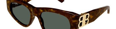 BALENCIAGA DYNASTY D-FRAME BB0095S 002 - Brown/Havana Metal