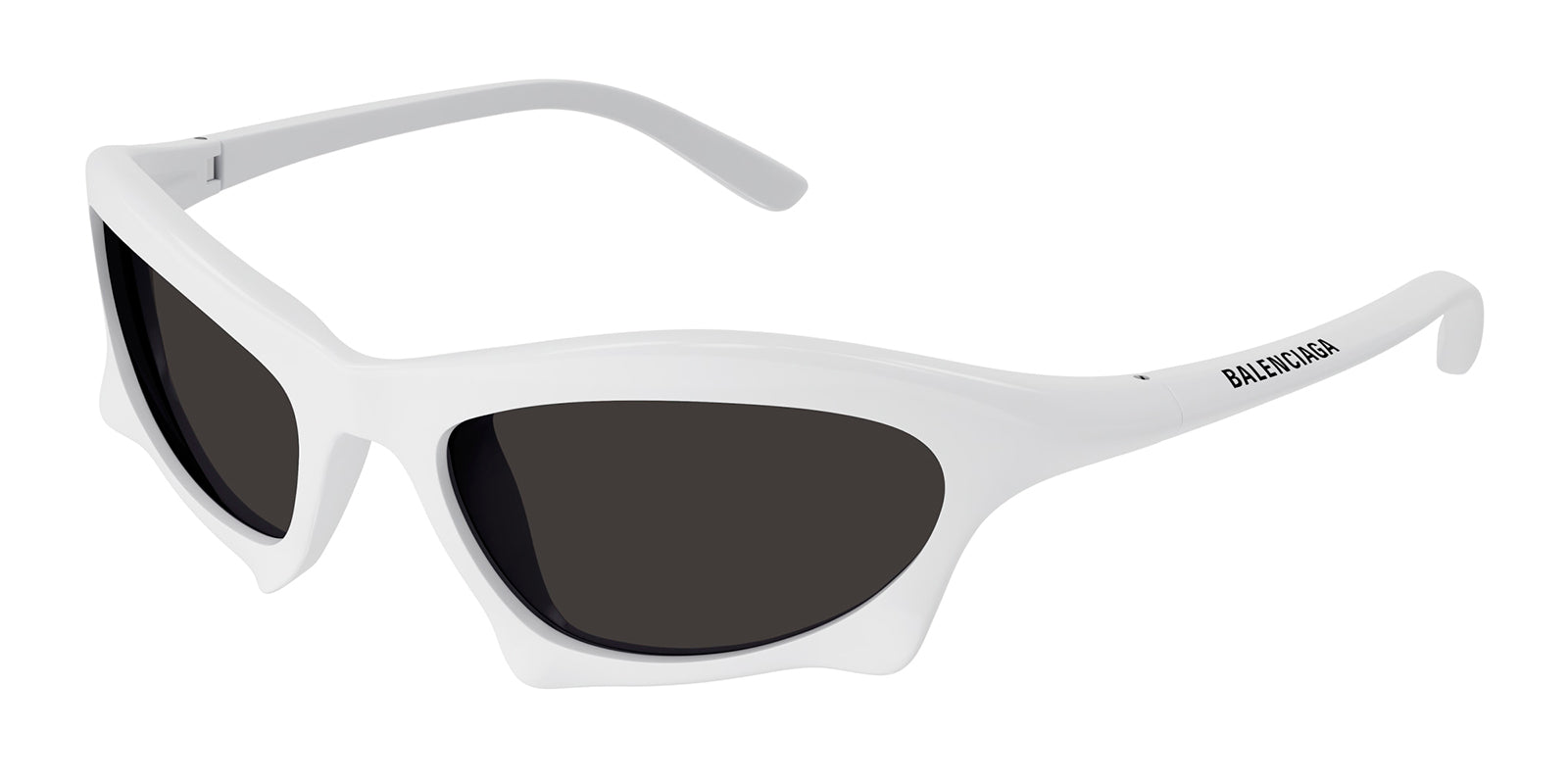 BALENCIAGA BAT RECTANGLE BB0229S 004 - White Acetate