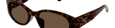 BALENCIAGA TUESDAY BB0369SK 002 - Brown/Havana Acetate