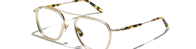 MOSCOT FANAGLE CITRON TORTOISE GOLD OPTICAL - Gold Metal