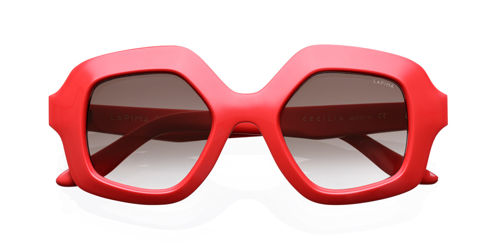 LAPIMA CECILIA CALOR GRADIENT SUNGLASSES - Red Acetate