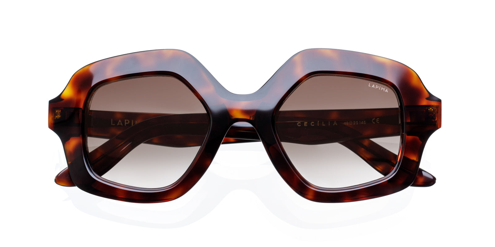 LAPIMA CECILIA HAVANA GRADIENT SUNGLASSES - Brown/Havana Acetate