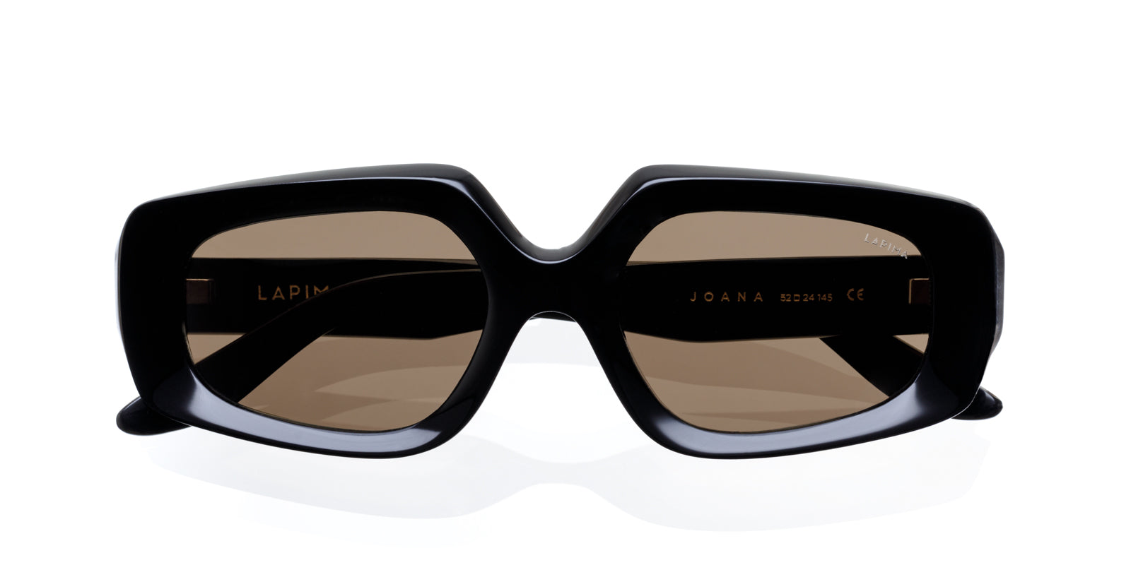 LAPIMA JOANA BLACK SOLID SUNGLASSES - Black Acetate