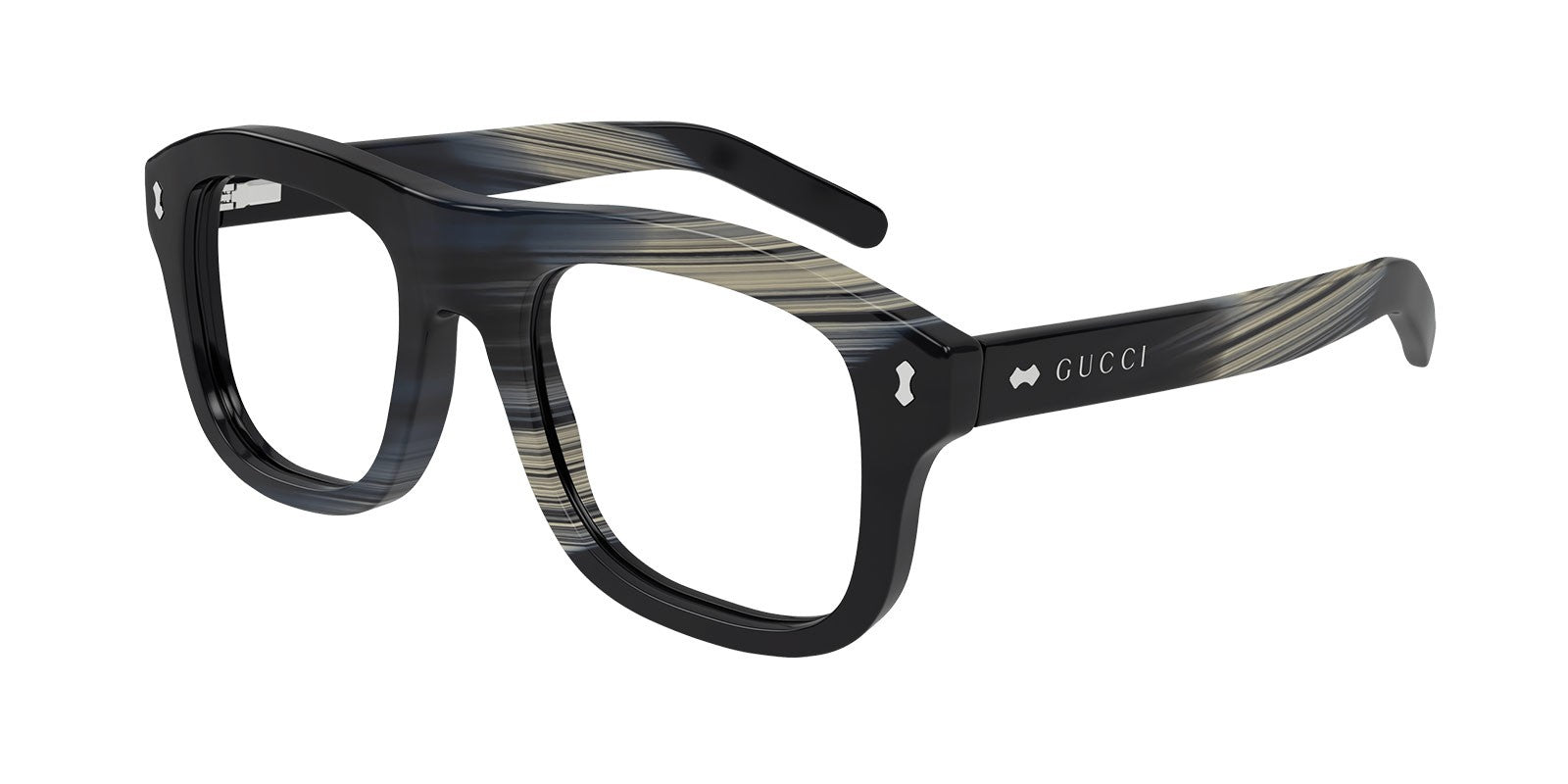 GUCCI GLASSES & CLIP GG1712S 003 - Black Acetate