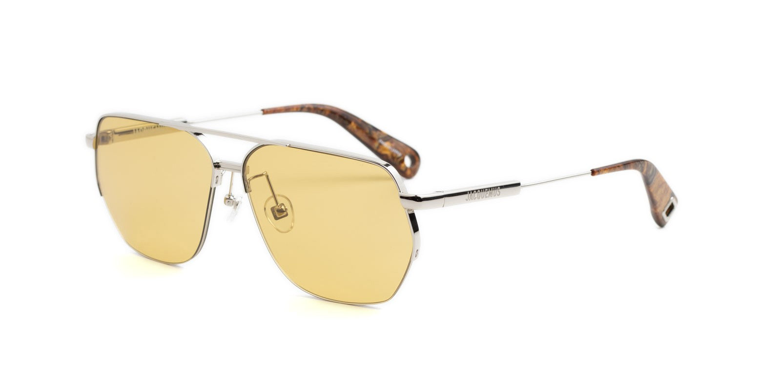 JACQUEMUS AVIADOR JAC67 C3 - White Acetate/Metal