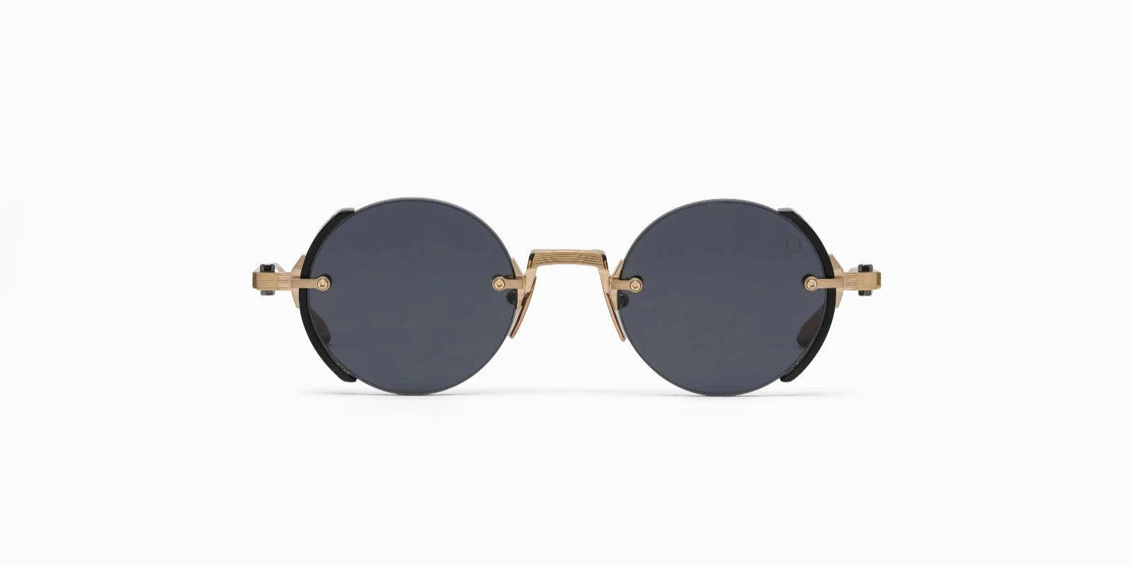 AKONI Jupiter - Brushed 12k Gold - Crystal Black Acetate sideshield