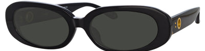 LINDA FARROW CARA SUNGLASSES BLACK - Black Acetate