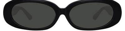 LINDA FARROW CARA SUNGLASSES BLACK - View 2