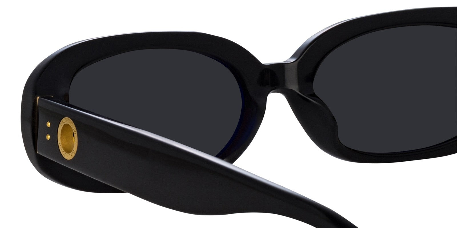 LINDA FARROW CARA SUNGLASSES BLACK - View 4