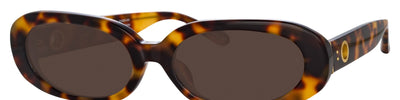 LINDA FARROW CARA SUNGLASSES TORTOISESHELL - Brown/Havana Acetate