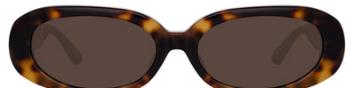 LINDA FARROW CARA SUNGLASSES TORTOISESHELL - View 2