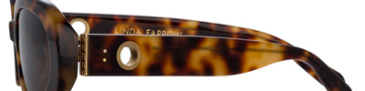 LINDA FARROW CARA SUNGLASSES TORTOISESHELL - View 4