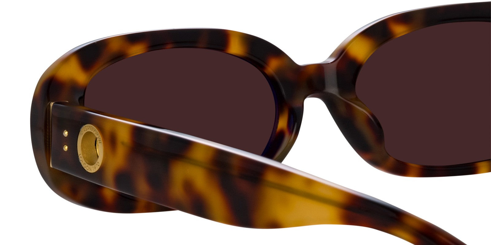 LINDA FARROW CARA SUNGLASSES TORTOISESHELL - View 3