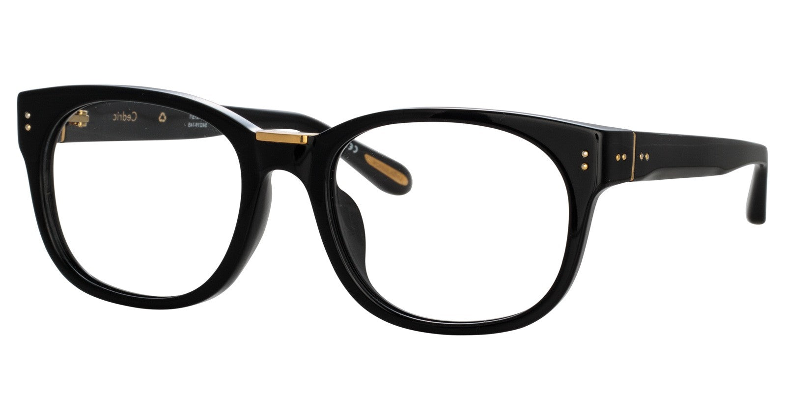 LINDA FARROW CEDRIC FRAMES BLACK - Black Acetate