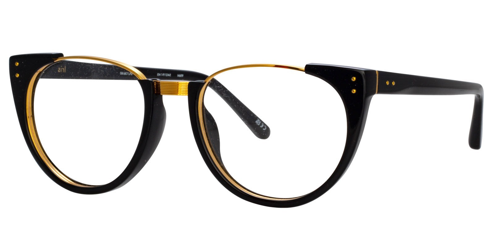 LINDA FARROW IRIS LFL136 C60 OPTICAL - Black Acetate