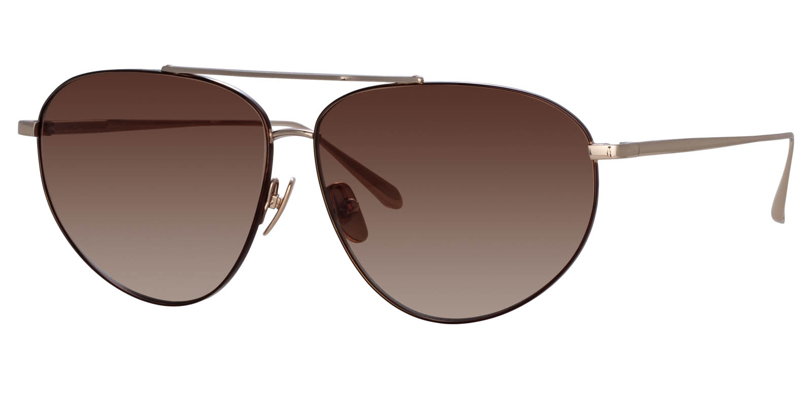 LINDA FARROW GABRIEL LFL1391 C2 SUNGLASSES - Bronze Titanium