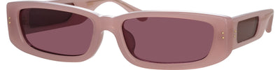 LINDA FARROW TALITA RECTANGULAR PINK - Purple Acetate