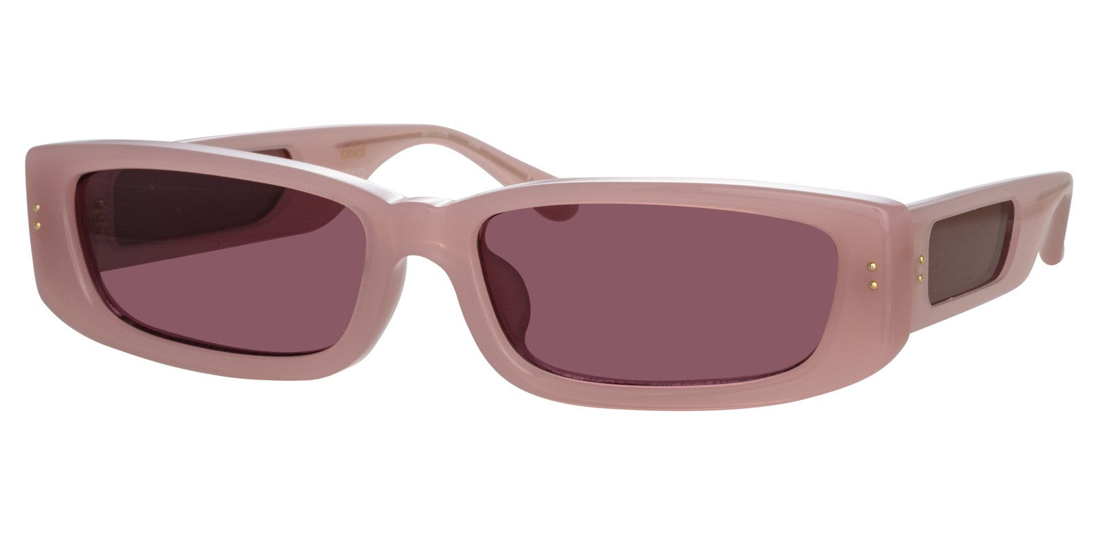 LINDA FARROW TALITA RECTANGULAR PINK - Purple Acetate