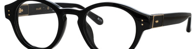 LINDA FARROW MUSA FRAMES ROUND BLACK - Black Acetate