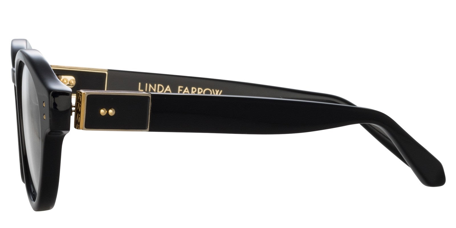 LINDA FARROW MUSA FRAMES ROUND BLACK - View 3