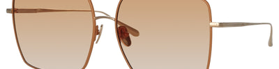 LINDA FARROW HINA SUNGLASSES SQUARE - Brown/Havana Acetate