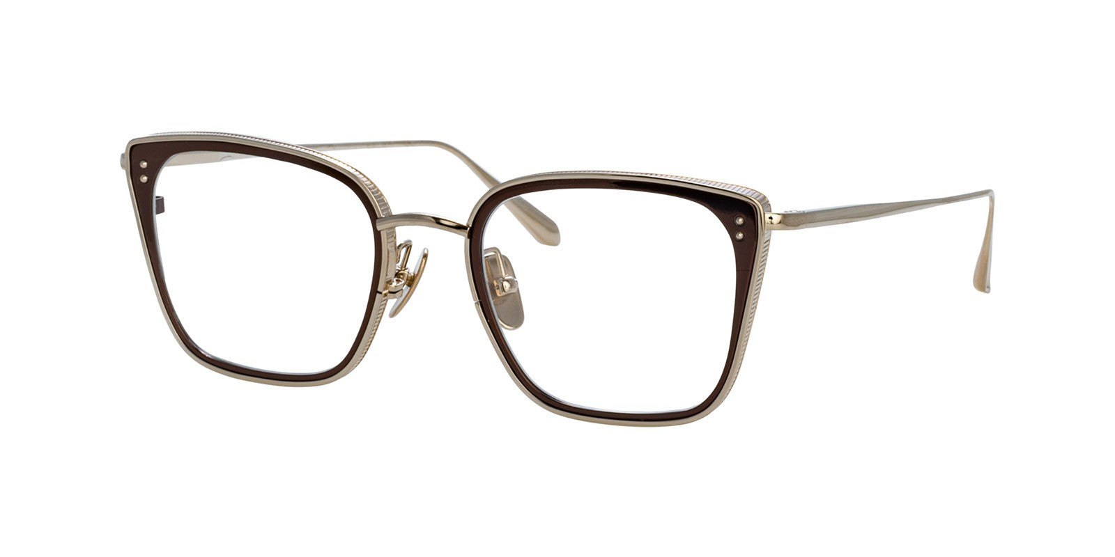 LINDA FARROW HANS OPTICAL LFL1485 C3 - Brown/Havana Metal