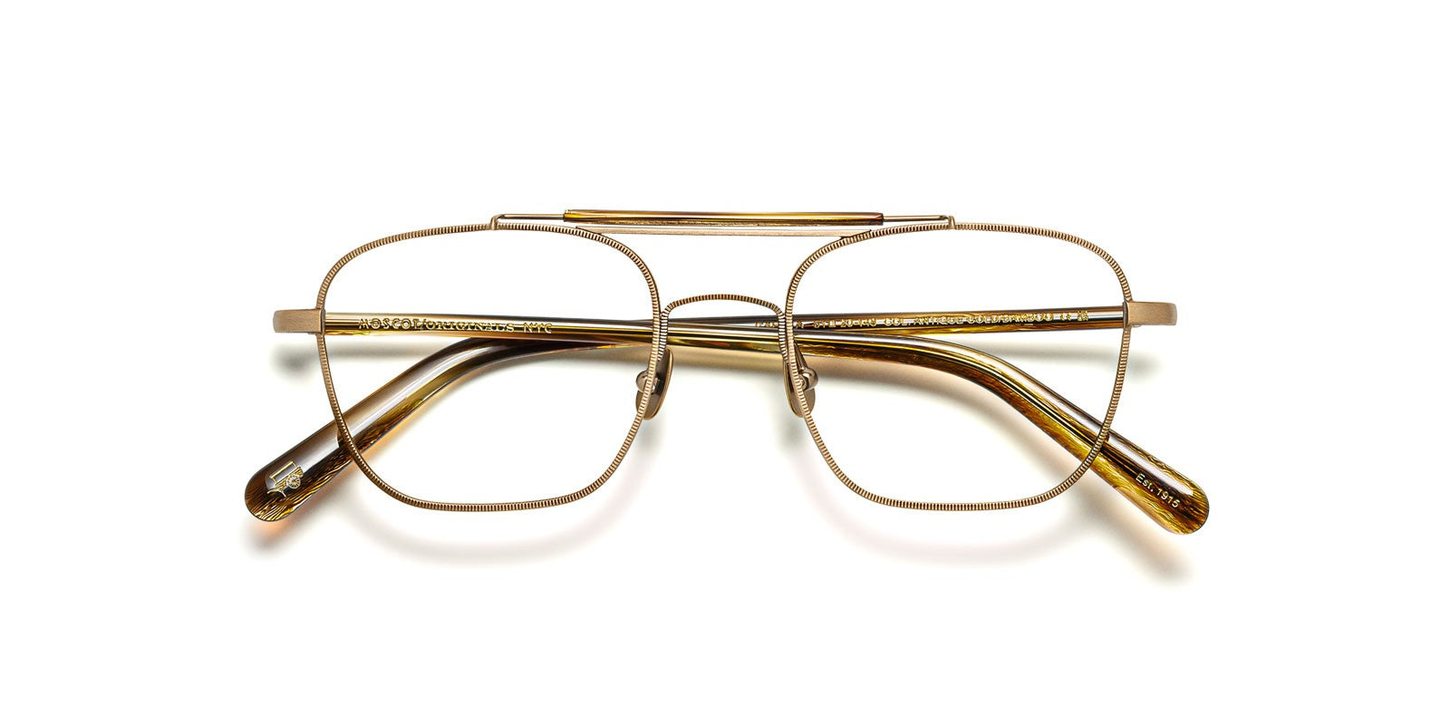 MOSCOT GAFILTA ANTIQUE GOLD BAMBOO OPTICAL - Gold Acetate/Metal