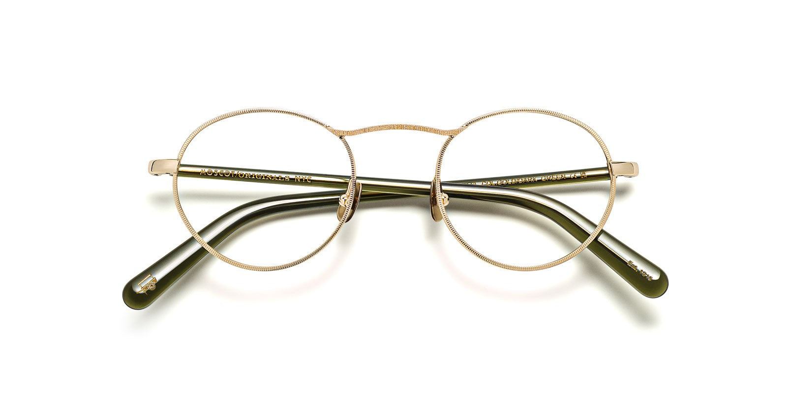 MOSCOT KANAKA GOLD DARK GREEN OPTICAL - Gold Metal