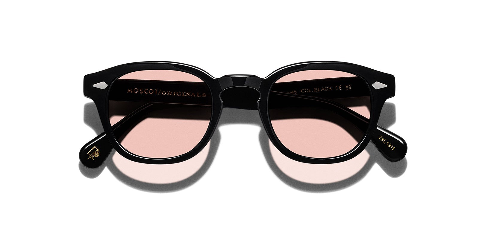 MOSCOT LEMTOSH BASE2 SUN BLACK NY ROSE - Designer Eyewear | Black