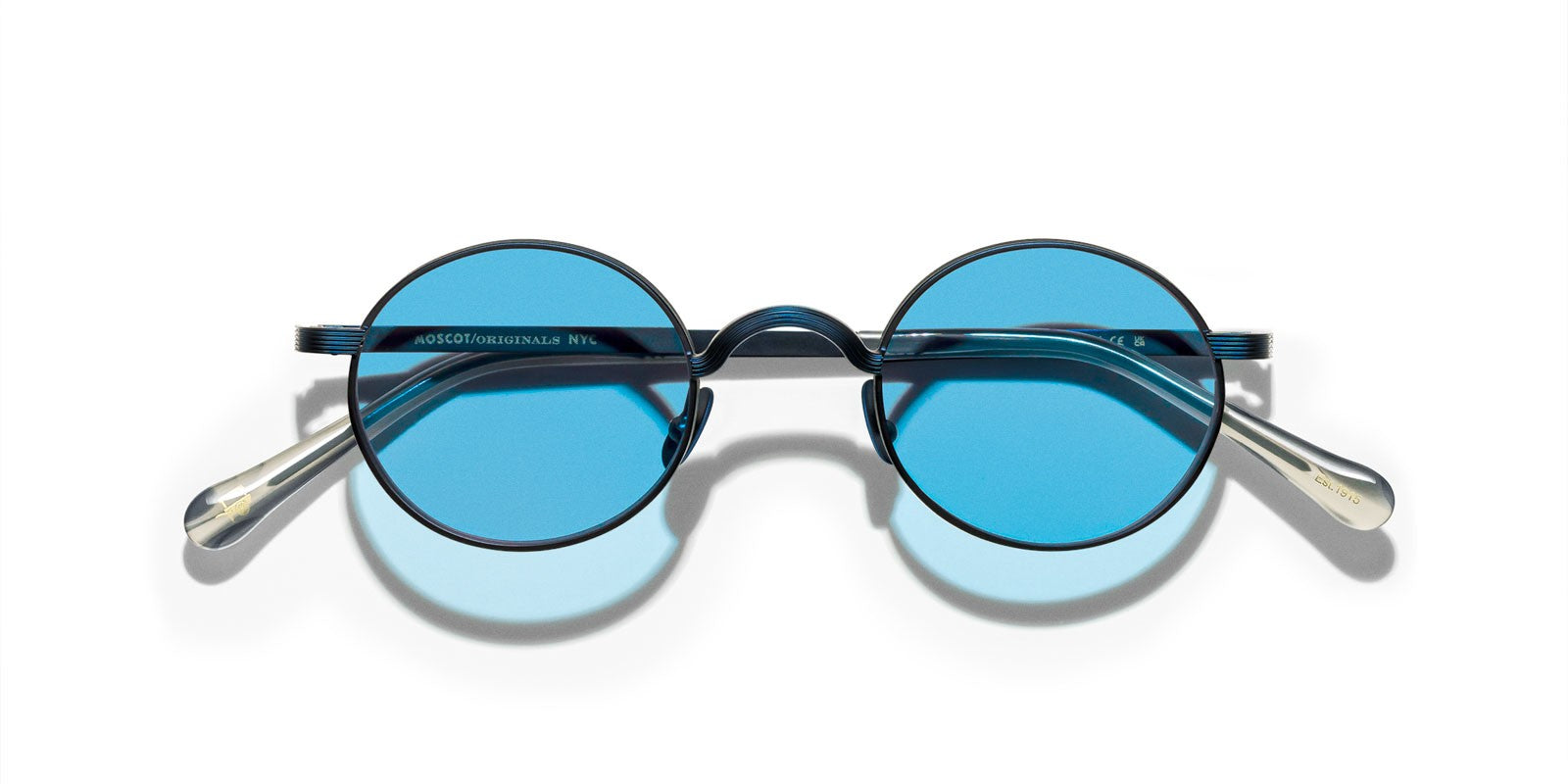 MOSCOT MOYEL NAVY CELEBRITY BLUE - Blue Metal