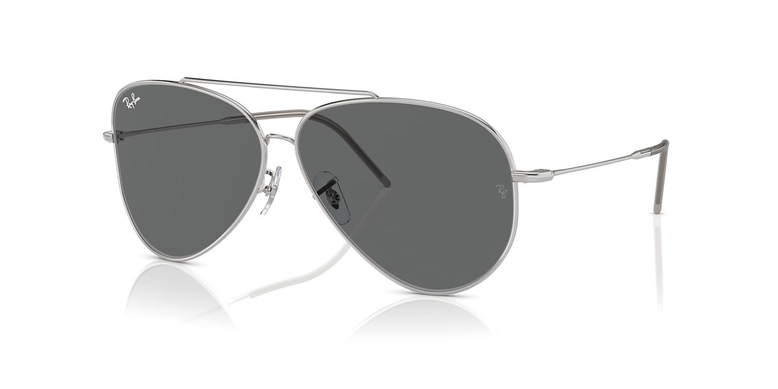 RAY-BAN AVIATOR REVERSE RBR0101S 003GR - Silver Metal