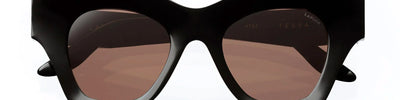 LAPIMA TESSA BLACK SOLID SUNGLASSES - Black Acetate