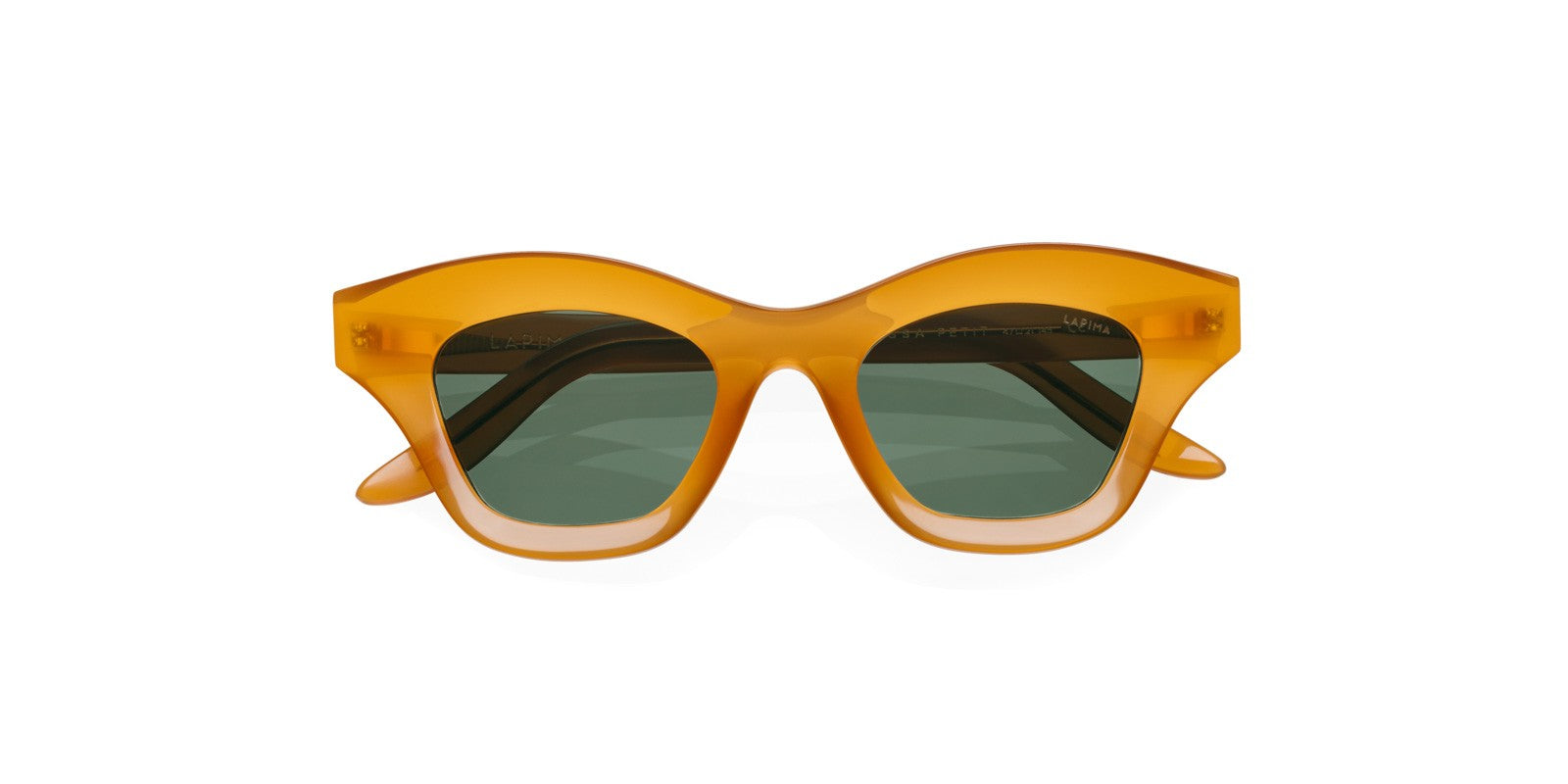 LAPIMA TESSA PETIT AMBER MOSS SUNGLASSES - Orange Acetate