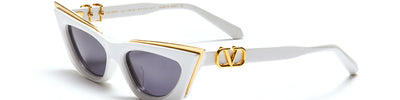 VALENTINO V-GOLDCUT I VLS113 D - White Acetate