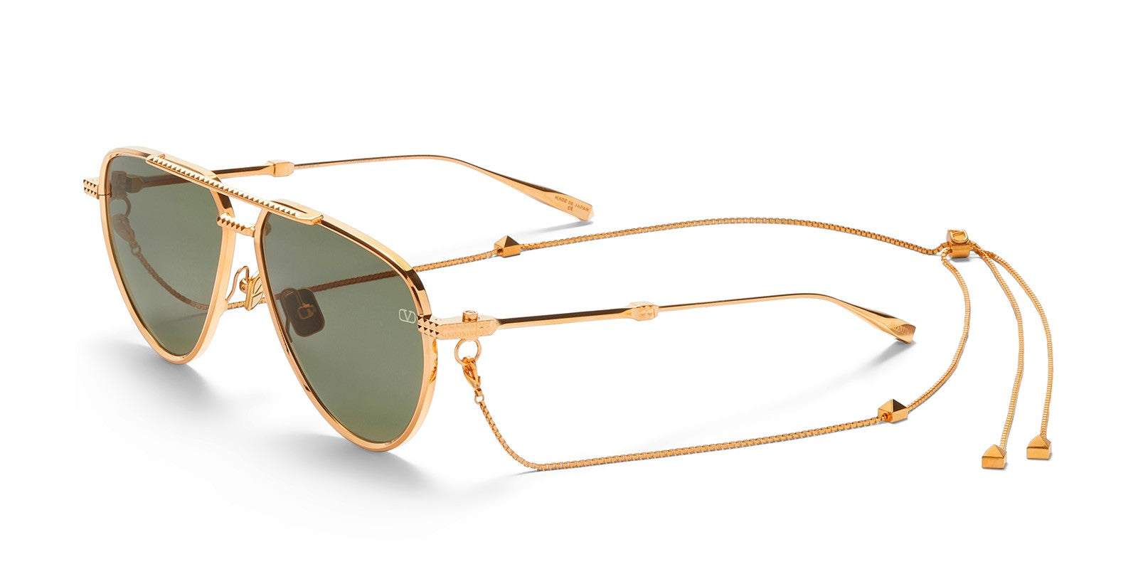 VALENTINO STUD-II GLASSES & CHAIN VLS133 A - Gold Titanium